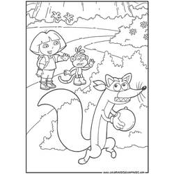 Dessin à colorier: Dora l'Exploratrice (Dessins Animés) #30022 - Coloriages à Imprimer Gratuits