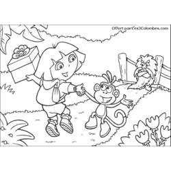 Dessin à colorier: Dora l'Exploratrice (Dessins Animés) #30025 - Coloriages à Imprimer Gratuits