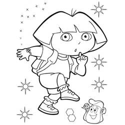 Dessin à colorier: Dora l'Exploratrice (Dessins Animés) #30035 - Coloriages à Imprimer Gratuits