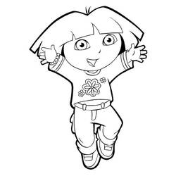 Dessin à colorier: Dora l'Exploratrice (Dessins Animés) #30046 - Coloriages à Imprimer Gratuits