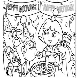 Dessin à colorier: Dora l'Exploratrice (Dessins Animés) #30055 - Coloriages à Imprimer Gratuits