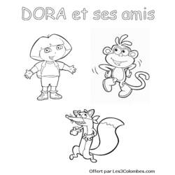 Dessin à colorier: Dora l'Exploratrice (Dessins Animés) #30059 - Coloriages à Imprimer Gratuits