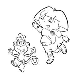 Dessin à colorier: Dora l'Exploratrice (Dessins Animés) #30061 - Coloriages à Imprimer Gratuits