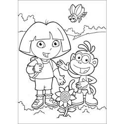 Dessin à colorier: Dora l'Exploratrice (Dessins Animés) #30064 - Coloriages à Imprimer Gratuits