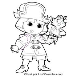 Dessin à colorier: Dora l'Exploratrice (Dessins Animés) #30068 - Coloriages à Imprimer Gratuits