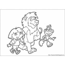 Dessin à colorier: Dora l'Exploratrice (Dessins Animés) #30072 - Coloriages à Imprimer Gratuits