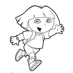 Dessin à colorier: Dora l'Exploratrice (Dessins Animés) #30084 - Coloriages à imprimer