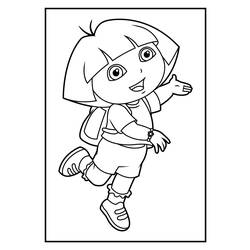 Dessin à colorier: Dora l'Exploratrice (Dessins Animés) #30095 - Coloriages à imprimer