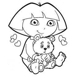 Dessin à colorier: Dora l'Exploratrice (Dessins Animés) #30111 - Coloriages à Imprimer Gratuits