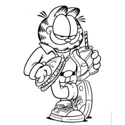 Dessin à colorier: Garfield (Dessins Animés) #26114 - Coloriages à imprimer