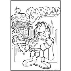 Dessin à colorier: Garfield (Dessins Animés) #26144 - Coloriages à imprimer
