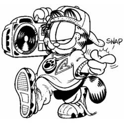 Dessin à colorier: Garfield (Dessins Animés) #26152 - Coloriages à imprimer