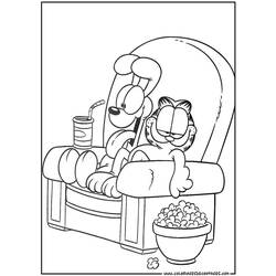 Dessin à colorier: Garfield (Dessins Animés) #26154 - Coloriages à imprimer