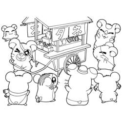 Dessin à colorier: Hamtaro (Dessins Animés) #39903 - Coloriages à Imprimer Gratuits