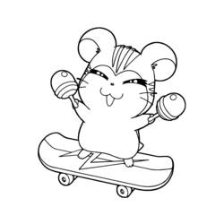 Dessin à colorier: Hamtaro (Dessins Animés) #39904 - Coloriages à Imprimer Gratuits