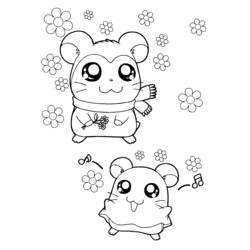 Dessin à colorier: Hamtaro (Dessins Animés) #39947 - Coloriages à Imprimer Gratuits