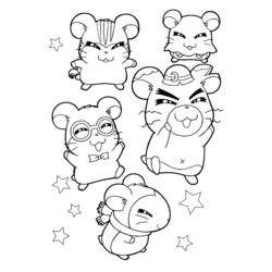 Dessin à colorier: Hamtaro (Dessins Animés) #39966 - Coloriages à Imprimer Gratuits