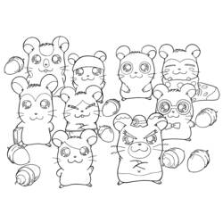 Dessin à colorier: Hamtaro (Dessins Animés) #39969 - Coloriages à Imprimer Gratuits