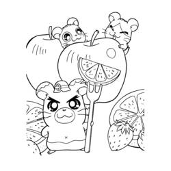 Dessin à colorier: Hamtaro (Dessins Animés) #39970 - Coloriages à Imprimer Gratuits