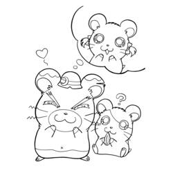 Dessin à colorier: Hamtaro (Dessins Animés) #39980 - Coloriages à Imprimer Gratuits