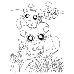 Dessin à colorier: Hamtaro (Dessins Animés) #39986 - Coloriages à Imprimer Gratuits