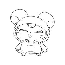 Dessin à colorier: Hamtaro (Dessins Animés) #39997 - Coloriages à Imprimer Gratuits