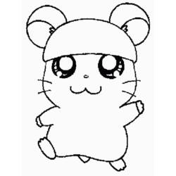 Dessin à colorier: Hamtaro (Dessins Animés) #40009 - Coloriages à Imprimer Gratuits