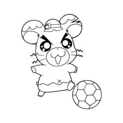 Dessin à colorier: Hamtaro (Dessins Animés) #40011 - Coloriages à Imprimer Gratuits