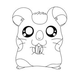 Dessin à colorier: Hamtaro (Dessins Animés) #40013 - Coloriages à Imprimer Gratuits