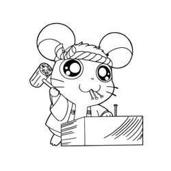 Dessin à colorier: Hamtaro (Dessins Animés) #40017 - Coloriages à Imprimer Gratuits