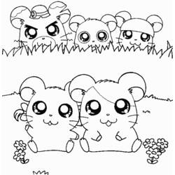 Dessin à colorier: Hamtaro (Dessins Animés) #40030 - Coloriages à Imprimer Gratuits