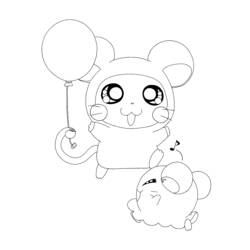 Dessin à colorier: Hamtaro (Dessins Animés) #40031 - Coloriages à Imprimer Gratuits