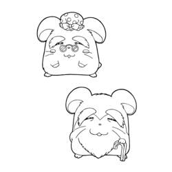 Dessin à colorier: Hamtaro (Dessins Animés) #40040 - Coloriages à Imprimer Gratuits