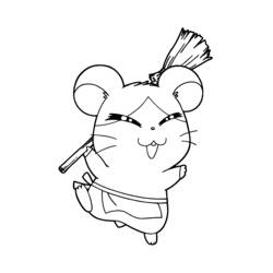 Dessin à colorier: Hamtaro (Dessins Animés) #40041 - Coloriages à Imprimer Gratuits