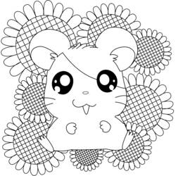 Dessin à colorier: Hamtaro (Dessins Animés) #40044 - Coloriages à Imprimer Gratuits