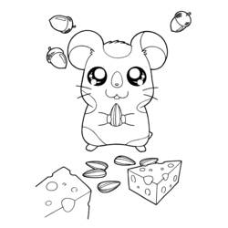 Dessin à colorier: Hamtaro (Dessins Animés) #40048 - Coloriages à Imprimer Gratuits