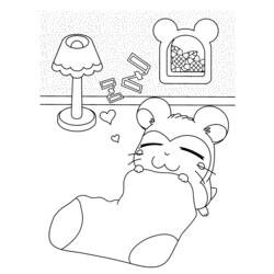 Dessin à colorier: Hamtaro (Dessins Animés) #40050 - Coloriages à Imprimer Gratuits