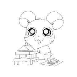 Dessin à colorier: Hamtaro (Dessins Animés) #40051 - Coloriages à Imprimer Gratuits