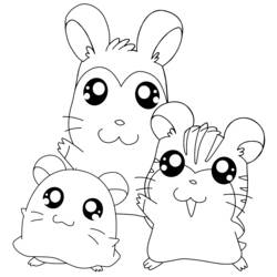 Dessin à colorier: Hamtaro (Dessins Animés) #40055 - Coloriages à Imprimer Gratuits