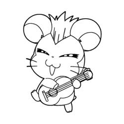 Dessin à colorier: Hamtaro (Dessins Animés) #40059 - Coloriages à Imprimer Gratuits