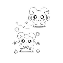 Dessin à colorier: Hamtaro (Dessins Animés) #40062 - Coloriages à Imprimer Gratuits