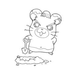 Dessin à colorier: Hamtaro (Dessins Animés) #40066 - Coloriages à Imprimer Gratuits