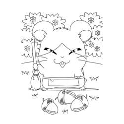 Dessin à colorier: Hamtaro (Dessins Animés) #40071 - Coloriages à Imprimer Gratuits