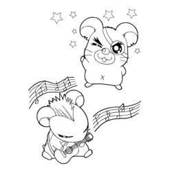 Dessin à colorier: Hamtaro (Dessins Animés) #40073 - Coloriages à Imprimer Gratuits