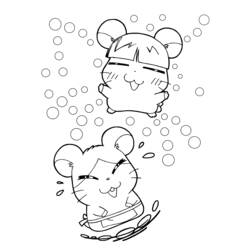 Dessin à colorier: Hamtaro (Dessins Animés) #40076 - Coloriages à Imprimer Gratuits