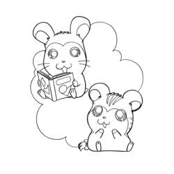 Dessin à colorier: Hamtaro (Dessins Animés) #40080 - Coloriages à Imprimer Gratuits