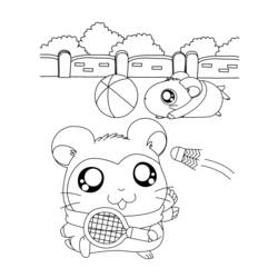 Dessin à colorier: Hamtaro (Dessins Animés) #40098 - Coloriages à Imprimer Gratuits