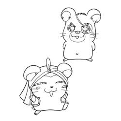 Dessin à colorier: Hamtaro (Dessins Animés) #40106 - Coloriages à Imprimer Gratuits