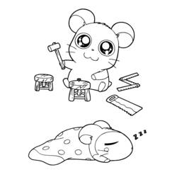 Dessin à colorier: Hamtaro (Dessins Animés) #40112 - Coloriages à Imprimer Gratuits