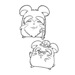 Dessin à colorier: Hamtaro (Dessins Animés) #40116 - Coloriages à Imprimer Gratuits